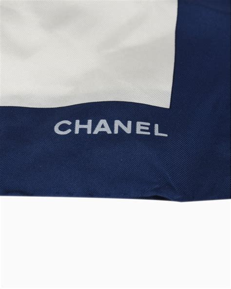 lenço chanel original preço|Lenço Chanel Original Seda Estampado Azul Feminino.